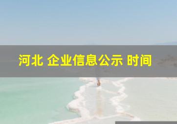 河北 企业信息公示 时间